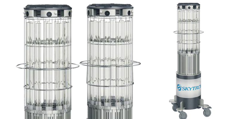 Industrial mobile UV-C sterilization units.