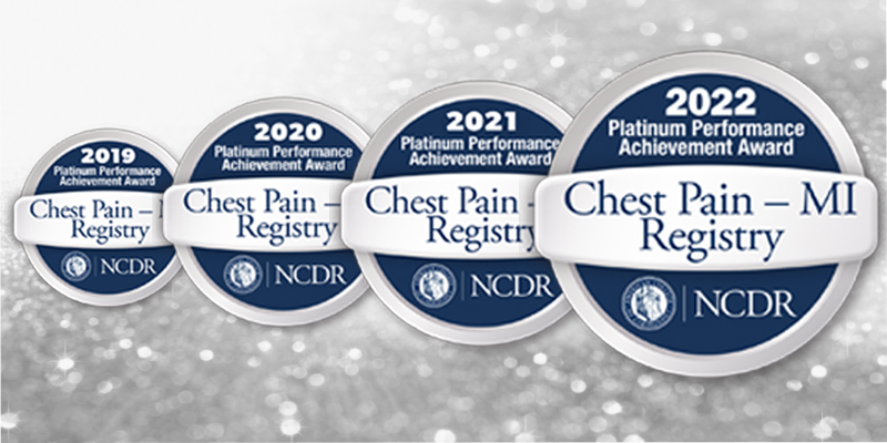 Platinum Performance Achievement Awards for Chest Pain Registry.