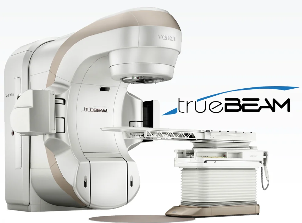 Varian TrueBeam radiotherapy system for cancer treatment.