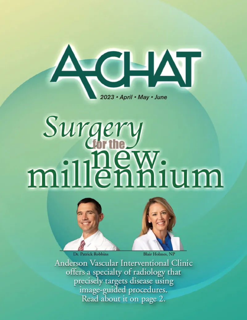 ACHAT magazine cover featuring new surgery techniques.